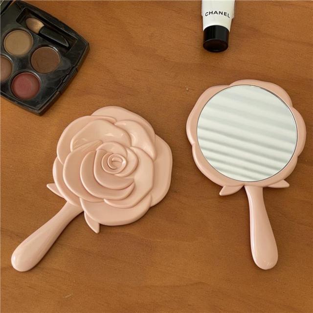Mini Rose Flower Makeup Mirror for Students