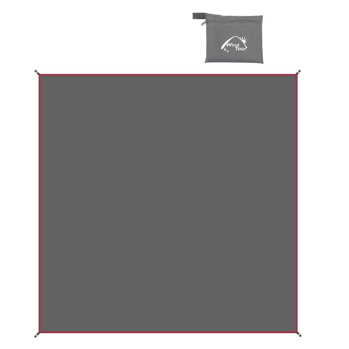 Wind Tour Portable Multifunctional Outdoor Camping Tarp Groundsheet Footprint Lightweight Floor and Ground Tarps for Camping Hiking with Carry Bag (177" x 177")
