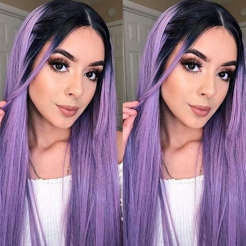 Gradient Long Straight Hair Wigs for Women