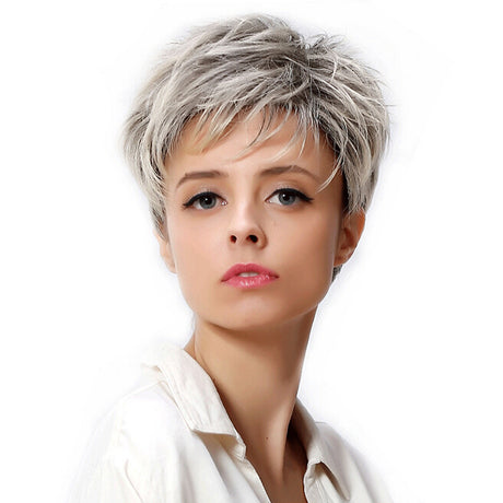 Gradient Fluffy Dyed Straight Hair Fiber Wig
