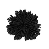 Coobbar 100pcs Women Elastic Hair Ties Band Ropes Ring Ponytail Holder (Black)