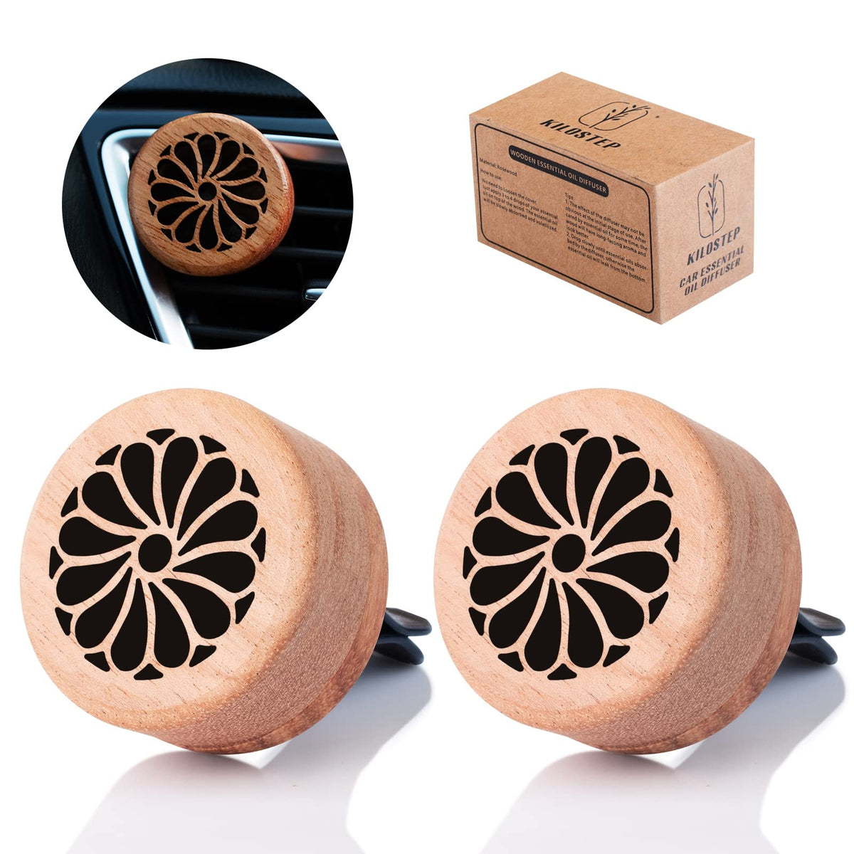 Car Essential Oil Diffuser – 2 Pack