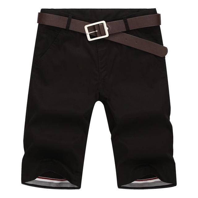 Men's Casual Solid Color Cotton-Linen Shorts