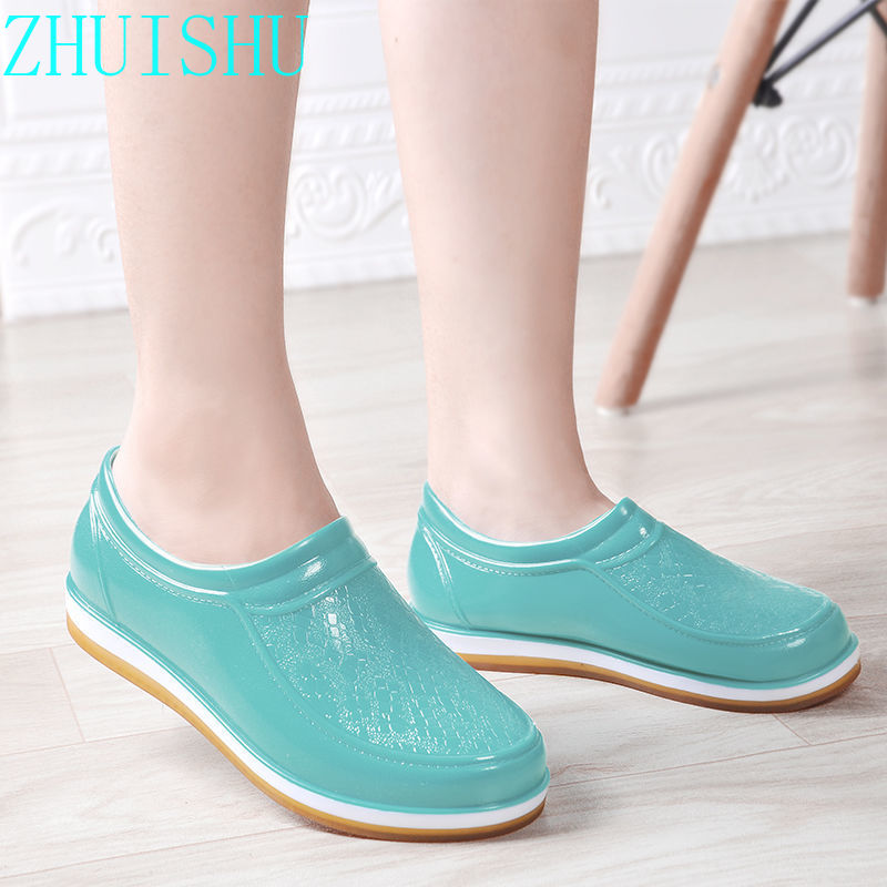 Women's Waterproof Low-tube Velvet Cotton Rain Boots