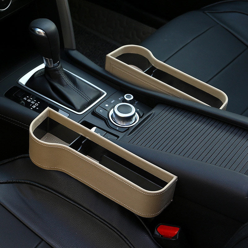 Multifunctional Leather Car Seat Organizer and Cup Holder