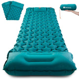 AKSOUL Sleeping Pad Inflatable for Camping: Ultralight & Compact Self Inflating Camp Mat with Built-in Foot Pump Connectable Portable Air Mattress for Hiking Backpacking Travel