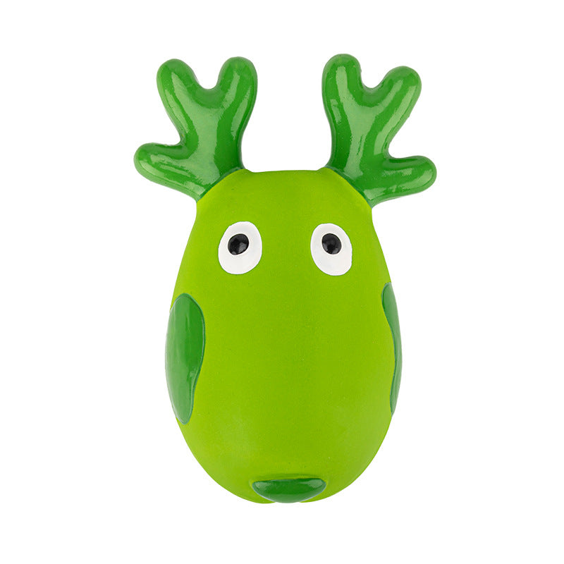 Safe Bite-Resistant Latex Deer Pet Toy with Sound