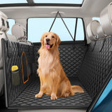 XXL Truck Back Seat Extender for Dogs Dog Car Seat Cover with Hard Bottom Support 400LB Waterproof Car Seat Protector with Mesh Window and Storage Pocket Car Hammock for Full-Size Trucks SUV