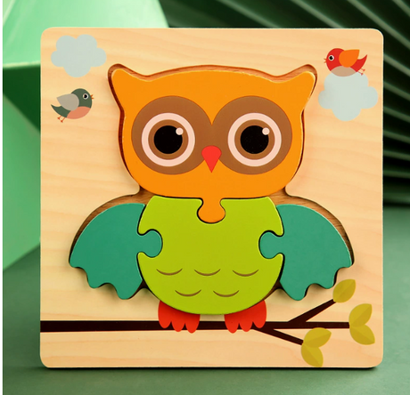 Montessori Wooden Educational Puzzle Board (One Set)