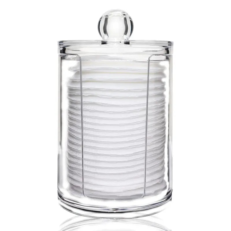 Large Capacity Acrylic Cosmetic Cotton Pads Storage Rack