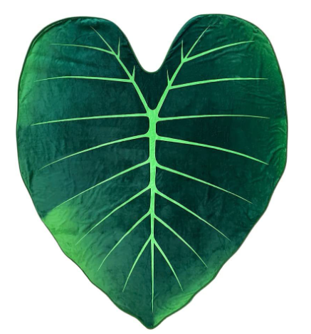 Leaf-Shaped Flannel Blanket for Home and Travel
