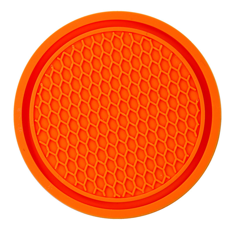 Creative Honeycomb Car Cup Holder Mat with Rhinestones