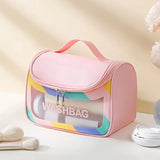 Portable Water-Resistant Clear Makeup Organizer Bag