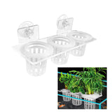 MANOPAWS Upgrade Acrylic Aquarium Plant Holder Hanging Aquatic Plant HolderAdjustable Suction Cup Fish Tank Plant Pot for Hanging Plant Cultivation and Aquarium Decor