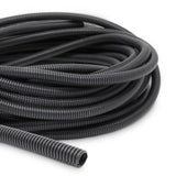 3/8 Inch Split Wire Loom Tubing Automotive Conduit Protector (Black 49.3 Feet)