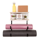 Premium Yoga Mat Holder Wall Mount - Made of Solid Wood | Decorative Yoga Mat Storage Rack for Home Gym Storage | Versatile Easy-to-Assemble Yoga Mat Hanger | Durable and Functional Yoga Mat Rack