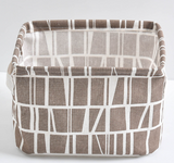 Desktop Makeup Organizer Storage Box with Linen Basket