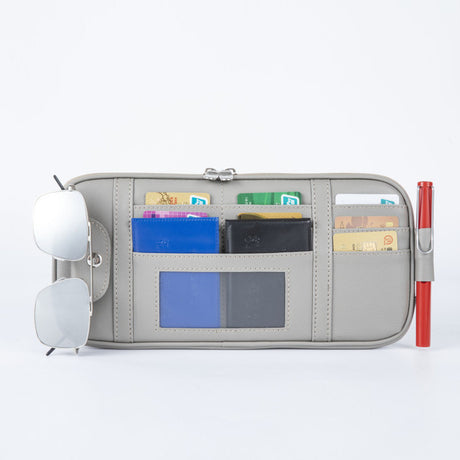 Multifunctional Car Storage Bag with Sun Visor Clip