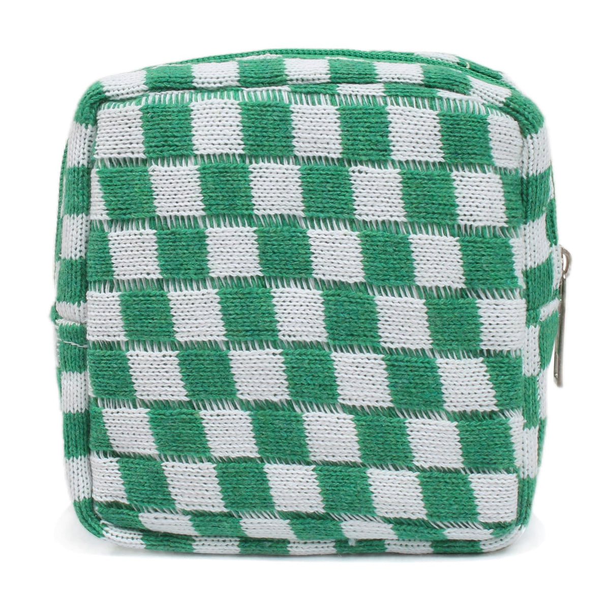 FFpaw Small Makeup Bag for Purse Mini Checkered Cosmetic Bag Zipper Cute Make Up Pouch Travel Toiletry Bag Makeup Aesthetic Accessories Storage Bag Organizer for Women Girls