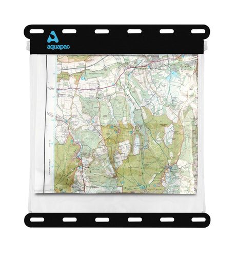 Aquapac Kaituna Waterproof Map Holder - Waterproof Cover for Reading Map while Outdoors or Hiking - Clear Plastic Case for Kayaking- Large Waterproof Bag for Camping Accessories - Large 30x30cm