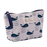 Portable Canvas Cosmetic Bag for Women - Makeup & Toiletries