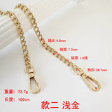 Metal Bag Chain with Woven Shoulder Strap