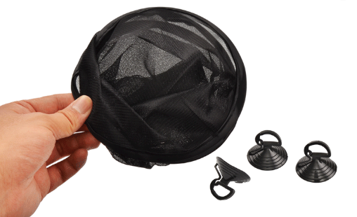 Car Sunshade with Black Mesh and Suction Cups
