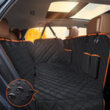 Giomoc Dog Car Seat Cover for Back Seat Waterproof Seat Protector Scratchproof Pet Hammock with 4 Bags Side Flaps Washable Nonslip Backseat Protection for Cars Trucks and SUVs.