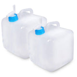 BEWBBAT 2 Pack Collapsible Water Container with Spigot 2.6 Gallon Foldable Camping Water Storage Jug Portable Water Canteen for Outdoor Hiking Fishing Emergency