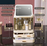 Lighted Mirror Makeup Storage Box
