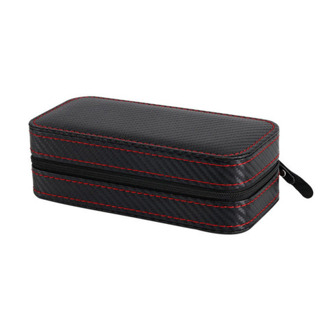 2-Slot Carbon Fiber Watch Box with Travel Case