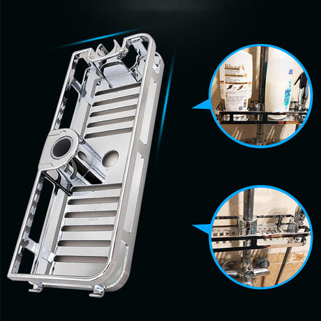 Round Shower Rod Storage Rack for Bathroom Accessories