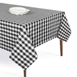 Softopia Cotton Gingham Buffalo Check 60"x84" Tablecloth 100% Cotton Washable Rustic Rectangle Table Cover Decorative for Gifts Dining BBQ Buffet Parties & Camping - Black