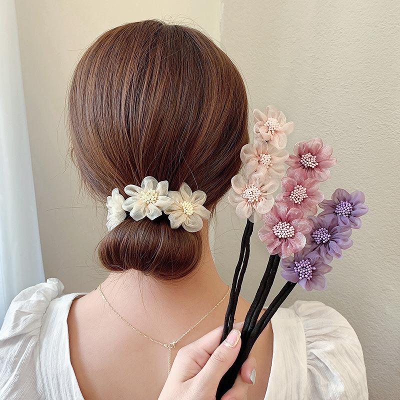 Korean Style Flower Bun Maker Hair Accessory for Women