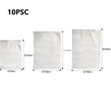 10-Piece Transparent Zip Lock Travel Storage Bags