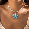 Bohemian Seashell Starfish Mermaid Necklace Accessory