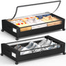 Yeebonix Under Bed Storage with Wheels 2 Pack Square Under Bed Storage Containers 60L Under The Bed Storage Bins Rolling Under The Bed Storage Metal Drawer for Clothes Blankets Shoes...