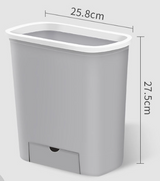 Wall-Mounted Kitchen Trash Can and Organizer Shelf