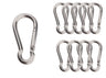 Olivia & Oliver 10 Pack Stainless Steel Carabiner，3.15 inch Carabiners，Spring Snap Hook Carabiner for Fitness Boating Camping Hiking pet Leash Indoor Outdoor Equipment Gear DIY accessorie.