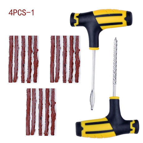 Car and Motorcycle Tire Repair Tool Kit with Glue
