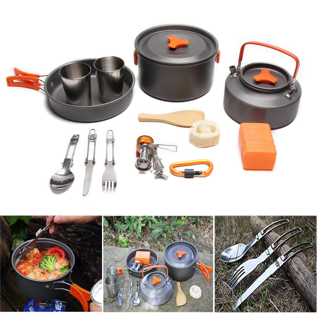 Outdoor Cooking Pot Set for Hiking and Camping