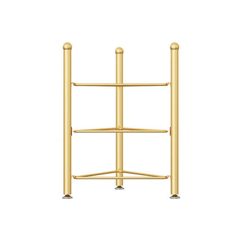 Exercise Half Balance Ball Storage Rack - Home Gym Workout Equipment 3/5/6/7 Tier Floor Stand Storage Organizer for Bosu Slam Bowling Medicine Balls (Color : Gold Size : 3 layer - 70cm/27.5in)