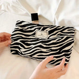 Leopard Print Travel Makeup Bag - Washable Organizer