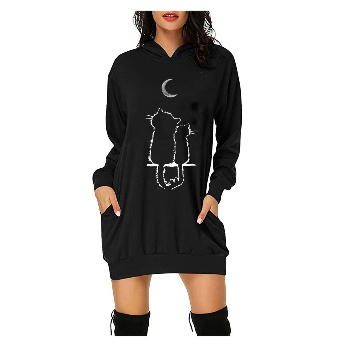Loose Hooded Sweater Jacket for Women - Spring & Autumn