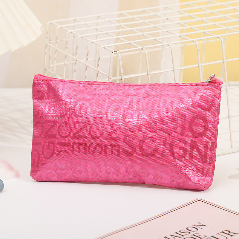 Cute Portable Letter Graphic Makeup Bag Organizer