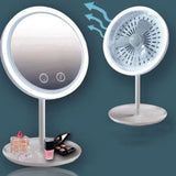 3-in-1 LED Makeup Mirror with Fan and Light