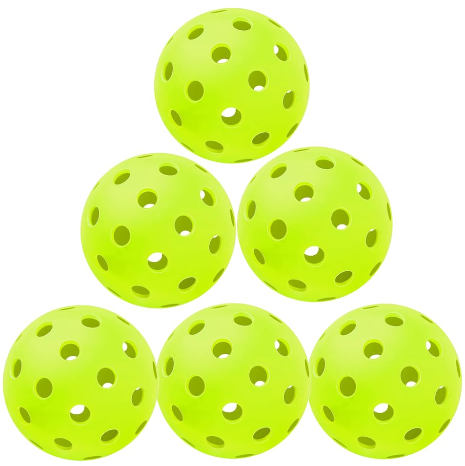 Aookellb Sports Outdoor Pickleballs - X-40 Pickleball Balls - USA Pickleball (USAPA) Approved - Official US Open Ball (6 Pack Green)