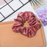 Solid Color Crystal Satin Hair Accessories for Women