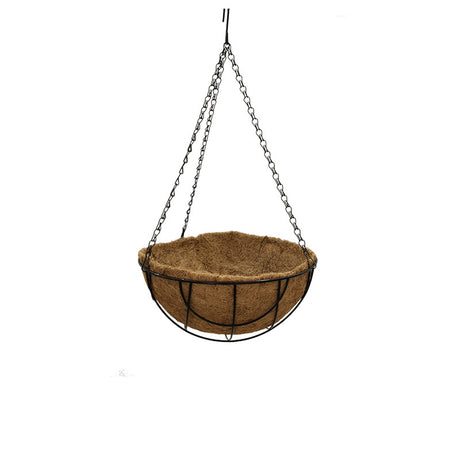 Round Iron Coconut Fiber Hanging Planter Basket