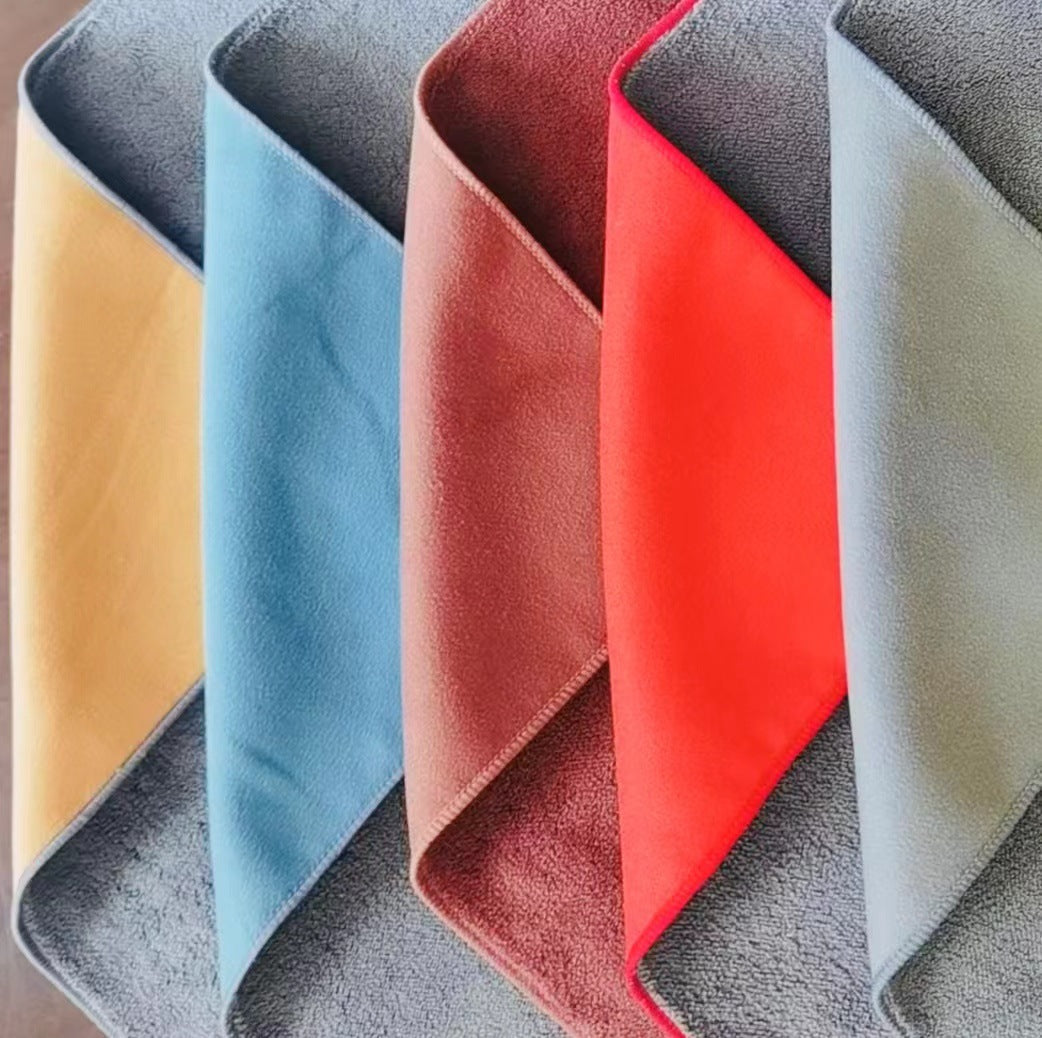 Double-Sided Coral Fleece Car Wash Towel for Cleaning